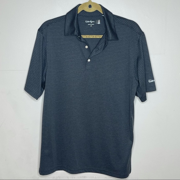 Walter Hagen Shirts Walter Hagen 1 Majors Gray Striped Mens